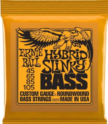 

Струны для бас-гитары Ernie Ball, 2833 Hybrid Slinky Bass 45-105