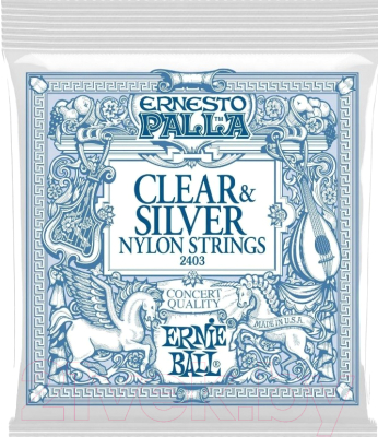 

Струны для классической гитары Ernie Ball, 2403 Palla Nylon Clear Silver