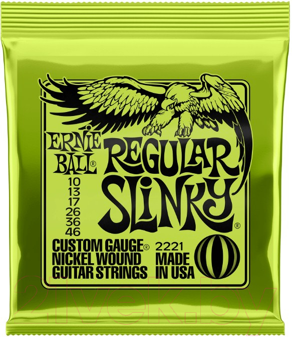 Струны для электрогитары Ernie Ball 2221 Nickel Regulat Slinky