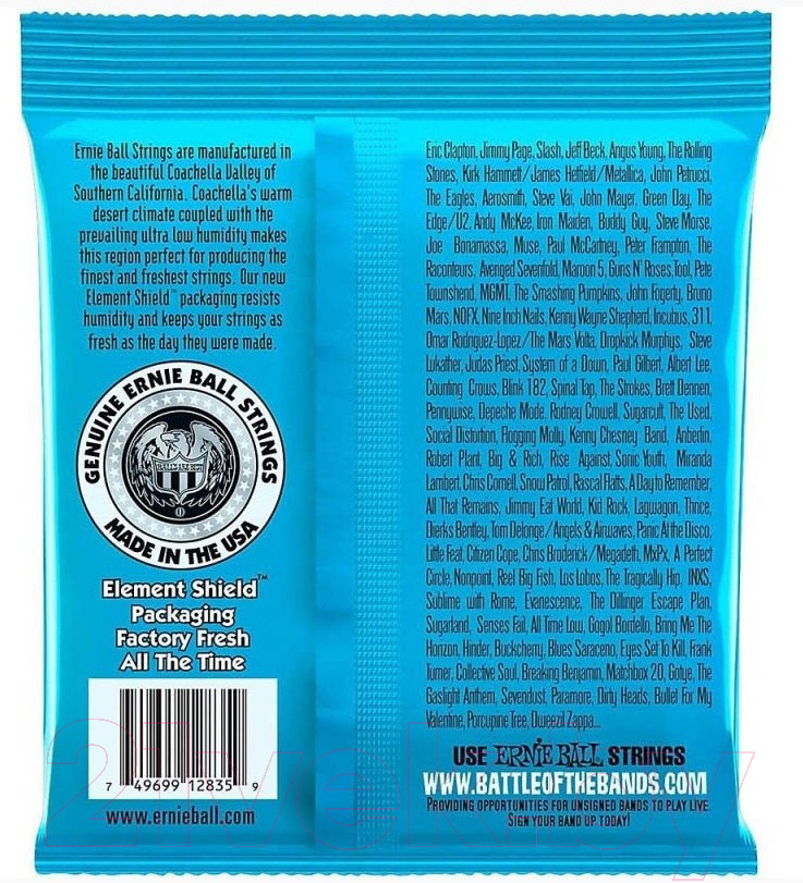 Струны для бас-гитары Ernie Ball 2835 Extra Slinky Bass 40-95 — фото 2