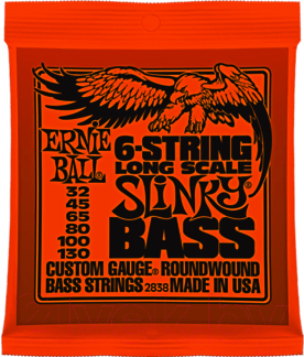 Струны для бас-гитары Ernie Ball 2838 Bass 6-String Slinky