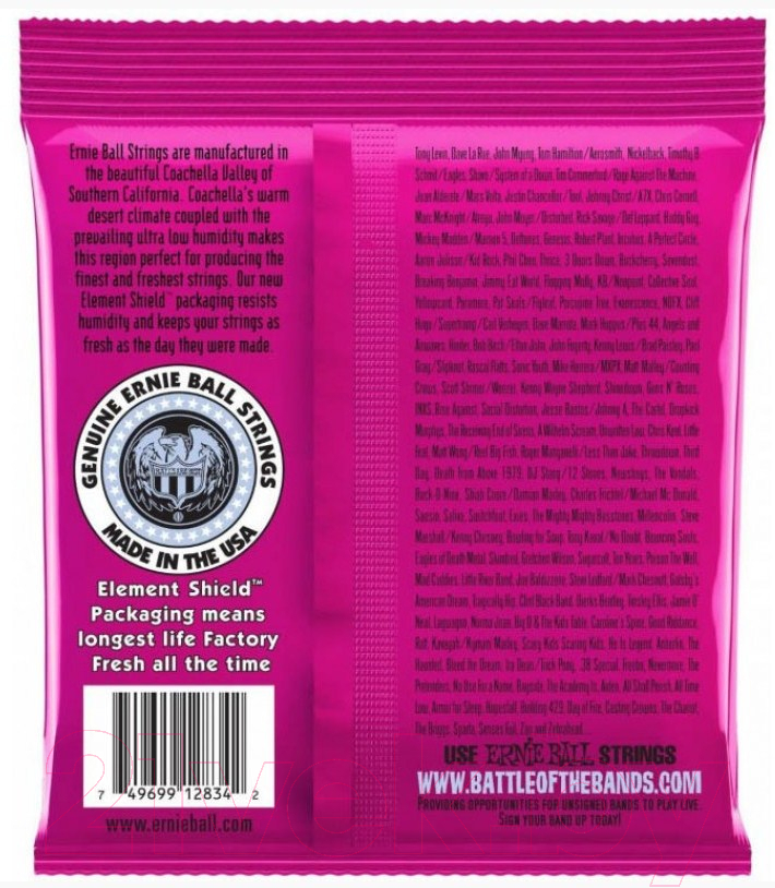 Струны для бас-гитары Ernie Ball 2834 Super Slinky Bass 45-100 — фото 2