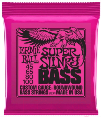 Струны для бас-гитары Ernie Ball 2834 Super Slinky Bass 45-100