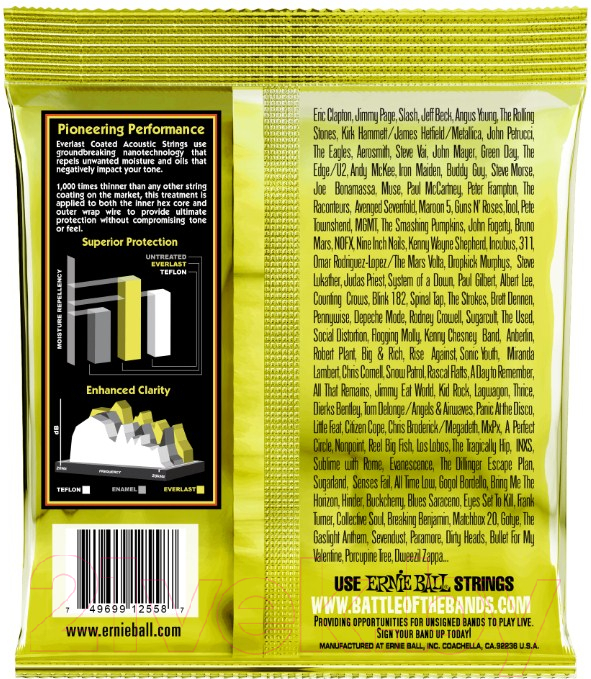Струны для акустической гитары Ernie Ball 2558 EST 80/20 Light AC O — фото 2