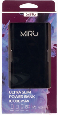 Портативное зарядное устройство Miru LP-1036A (черный)