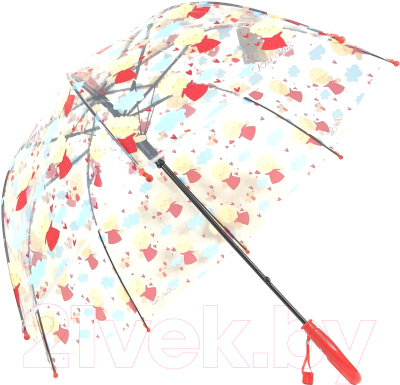 Зонт-трость RST Umbrella RST057A (прозрачный/красный)