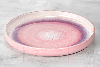 Тарелка закусочная (десертная) Elan Gallery 880160 (розовый меланж)