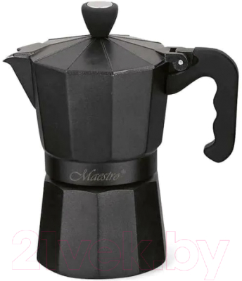 Гейзерная кофеварка Maestro Espresso Moka MR-1666-3 (черный)