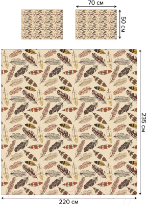 Набор текстиля для спальни Ambesonne Перья на лету 220x235 / bcsl_75279