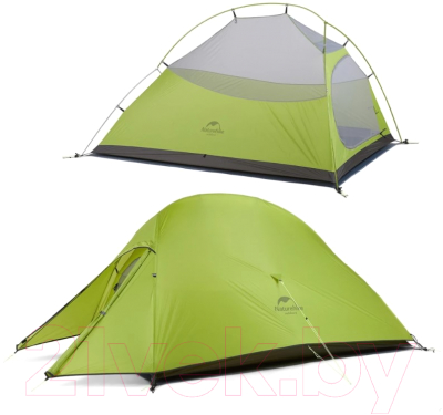 Палатка Naturehike Сloud Up 2 Ultra-Light с ковриком / 6927595730553 (горчично-зеленый)