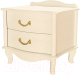 Миниатюра изображения товара Прикроватная тумба Мебелик Джульетта 2 ящика (дуб шампань)