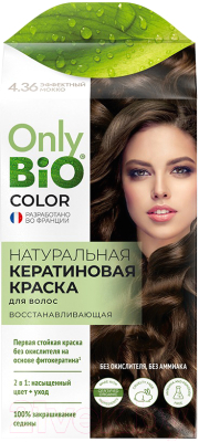 Крем-краска для волос Fito Косметик Only Bio Color Кератиновая 4.36 (50мл, эффектный мокко)