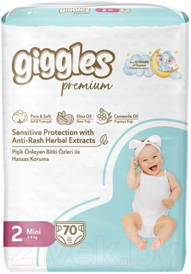 Подгузники детские Giggles Premium Mini 2 Jumbo Pack (70шт)