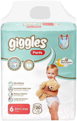 Подгузники-трусики детские Giggles Xlarge 6 Pants (20шт)