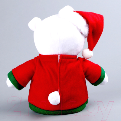 Мягкая игрушка Мишка Лаппи Новогодняя, в красной кофте / 9756956