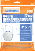 Фибра для бетона 4Walls Полипропиленовая 12мм / FBV002V (600г) - 
