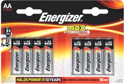 Комплект батареек Energizer Max LR6 AA BL8 (8шт)