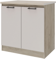 Шкаф-стол кухонный Stolline Сан-Ремо Ш80 / 454.33 (дуб крафт серый/кашемир) - 