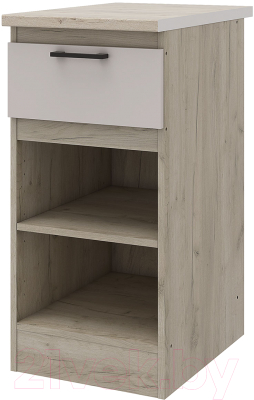 Шкаф-стол кухонный Stolline Сан-Ремо Ш40 с ящиком / 454.34 (дуб крафт серый/кашемир)