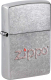 Зажигалка Zippo Classic. Snakeskin Zippo Logo / 207 (серебряный матовый) - 