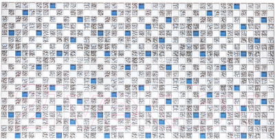 Панель ПВХ Grace Мозаика Коллаж голубой (960х480)