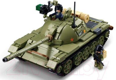 Сборная модель Sluban Модельки. Танк Т-54С M38-B1135 / 9619154 (604эл)