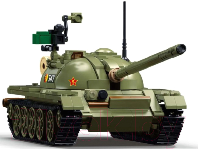 Сборная модель Sluban Модельки. Танк Т-54С M38-B1135 / 9619154 (604эл)
