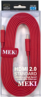 Кабель Meki Cables GH-T-3RD (3м, красный) - 