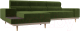 Диван угловой Лига Диванов Леонардо левый / 116927L (микровельвет зеленый) - 