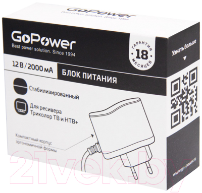 Зарядное устройство сетевое GoPower 00-00018644