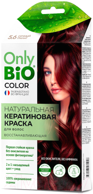 Крем-краска для волос Fito Косметик Only Bio Color Кератиновая 5.6 (50мл, сочный гранат)