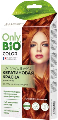 Крем-краска для волос Fito Косметик Only Bio Color Кератиновая 5.46 (50мл, медно-рыжий)