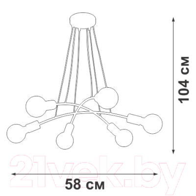 Люстра Vitaluce V4989-1/6S