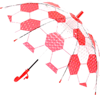 Зонт-трость RST Umbrella RST061-3D (красный) - 