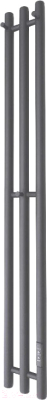 Полотенцесушитель электрический Маргроид Ferrum Inaro СНШ 120x6 3 крючка (графит, таймер справа)