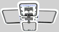 Потолочный светильник Aitin-Pro L26601/4 (хром RGB) - 