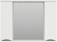 Шкаф с зеркалом для ванной Misty Атлантик 100 / П-Атл-4100-010 (белая эмаль) - 