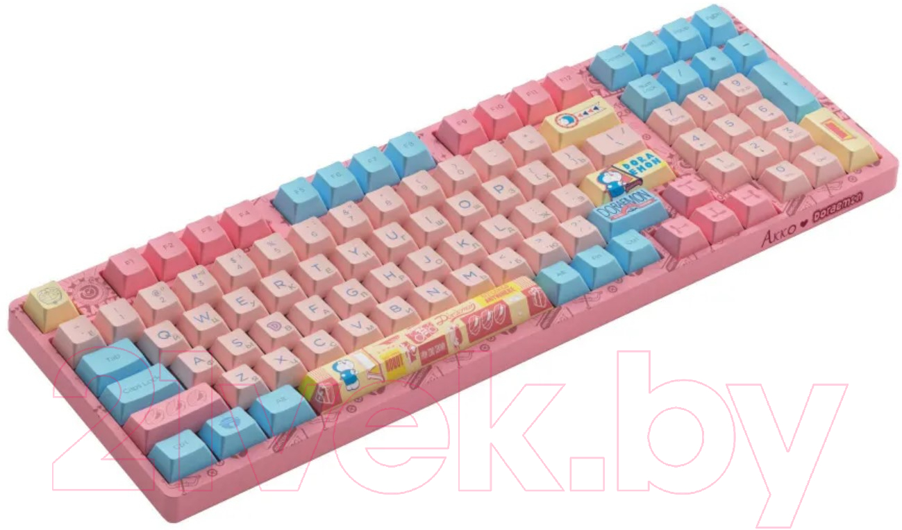 Клавиатура Akko 3098B Doraemon Macaron 3 Modes RGB Hot Swap Akko CS Jelly Blue