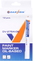 Набор маркеров Darvish DV-2754-06 (12шт, белый) - 