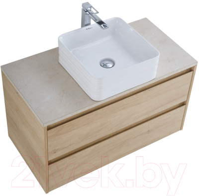 Тумба с умывальником BelBagno Kraft 80 / KRAFT80RNN-KEPBO-1302H301-SET