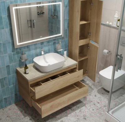 Тумба с умывальником BelBagno Kraft 100 / KRAFT100RNN-KEPMCO-1302-SET