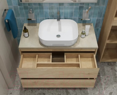 Тумба с умывальником BelBagno Kraft 100 / KRAFT100RNN-KEPMCO-1302-SET