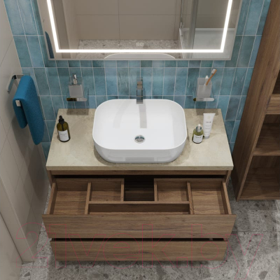 Тумба с умывальником BelBagno Kraft 100 / KRAFT100RT-KEPMCO-1302-SET