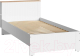 Односпальная кровать Mobi Джастин 11.54 90x190 (белый PE шагрень/дуб белый Exclusive/белая шагрень) - 