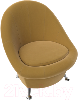 Кресло мягкое Лига Диванов 113401 (микровельвет желтый)