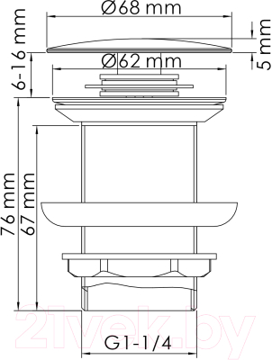 Донный клапан Wasserkraft A245