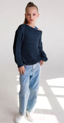 Джемпер детский Amarobaby Knit Trend / AB-OD21-KNITT2602/20-140 (синий, р.140)