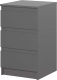 Комод НК Мебель Stern Т-3 3-я / 72678352 (16мм, серый графит) - 