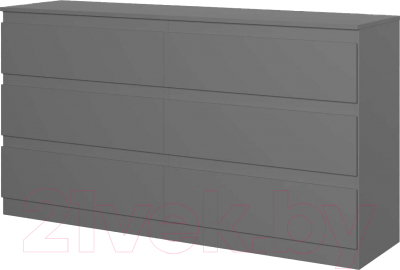 Комод НК Мебель Stern Т-6 6-я / 72678353 (16мм, серый графит)