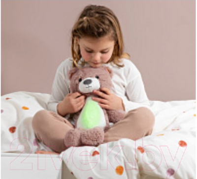 Интерактивная игрушка Zazu Тренер сна. Мишка Броуди / ZA-BRODY-03 (розовый)